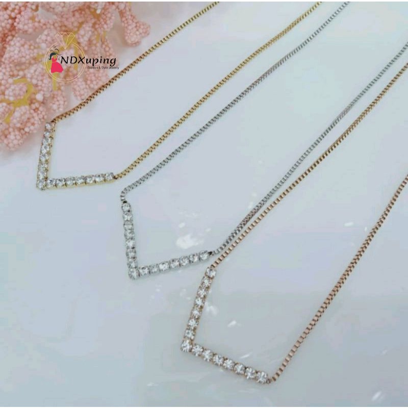 Kalung Fuji Wanita Permata Titanium Anti Karat N16052201