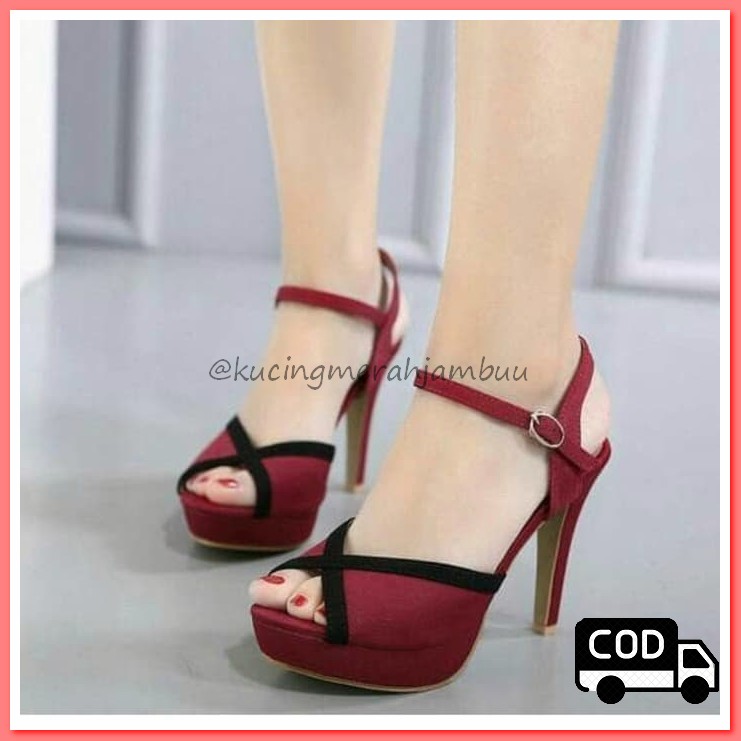 Sendal Ibu2 Remaja Sandal Jinjit Ibu Ibu Kondangan Kekinian Murah LA699 Sandal High Heels Wanita Sd