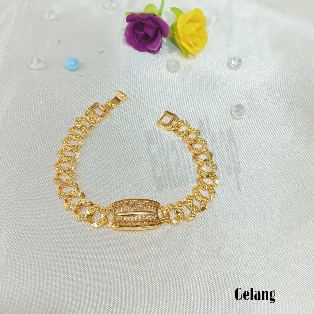 SET GELANG OVQL LISE TENGAH BERKELAS PERHIASAN ANTI KARAT&amp;ANTI LUNTUR