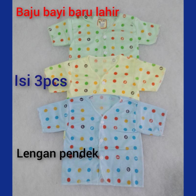 baju bayi atasan bayi isi 3 pcspolkadot