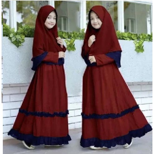 Gamis Anak Perempuan Kitty Kids FREE HIJAB Untuk Anak Usia 2 -15 Tahun Moscrepe