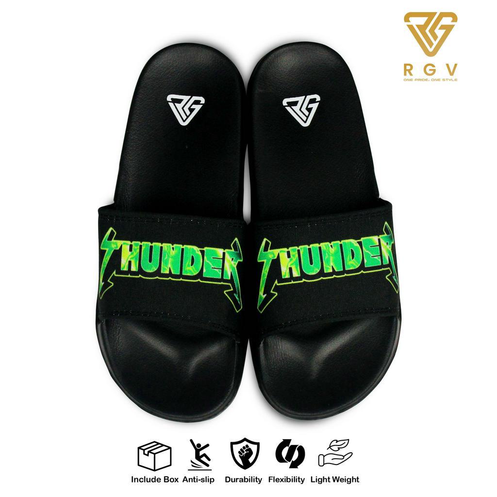 RGV - SANDAL PRIA DAN WANITA SLIDE SLIP ON SENDAL ANTI LICIN RINGAN SELOP THUNDER GREEN