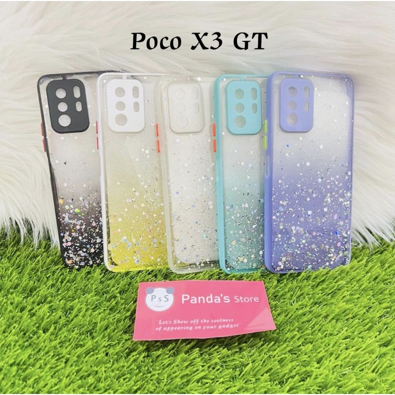 Glitter Case Poco X3 GT Funny Color Dengan Pelindung Kamera (PsS)