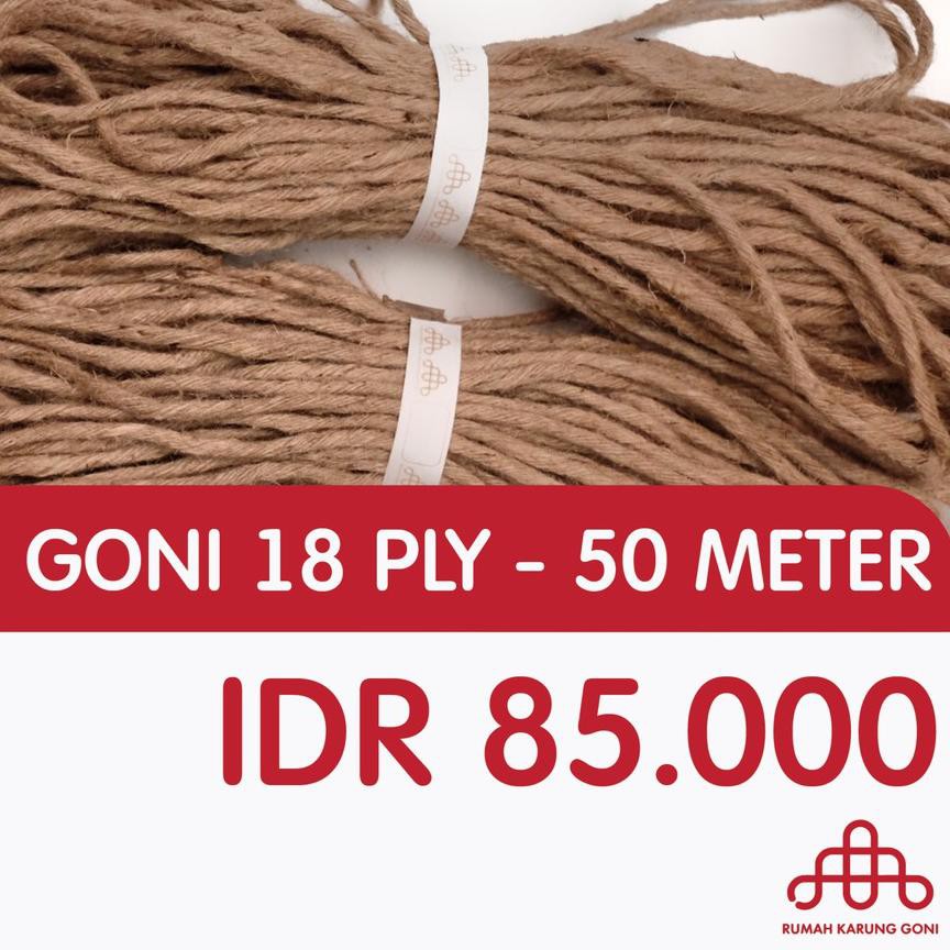 

Beli Segera ❀ TALI GONI BESAR 50 METER 18 PLY - TALI RAMI - JUTE ROPE`