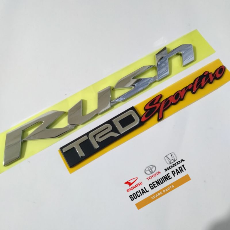 Emblem logo bagasi Rush TRD Sportivo original