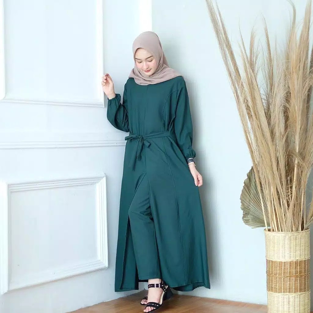 TANIA SET 2IN1/SETELAN GAMIS DAN CELANA / FASHION MUSLIM TERBARU/DRESS KEKINIAN (BANYAK SIZE M, L, XL)