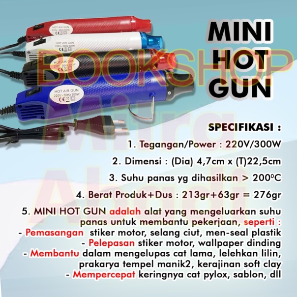 Mini Heat / Hot Air Gun - Alat Pemanas Portable Multifungsi