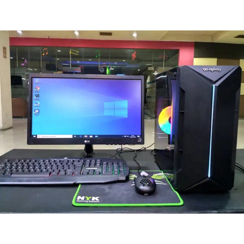 PC GAMING I5 3470+SSD+16GB+LED 19 INC+KEY,MOUSE+USB WIFI FULLSET SIAP PAKAI