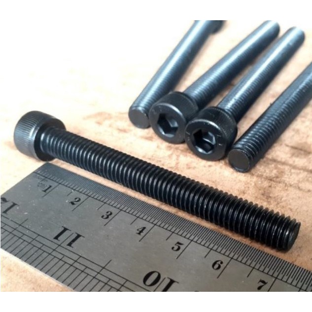 BAUT L M8X70 BAJA PANJANG 7 CM 7CM BAUD L BAJA M8 X 70 KUNCI L6 L 6 KUNCI PAS 12 13 FULL DRAT WARNA 