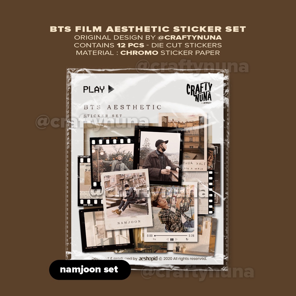 (BT-004) BTS &amp; TXT FILM AESTHETIC STICKER SET ✨ by Crafty Nuna deco stiker case hp buku jurnal bujo estetik roll kpop