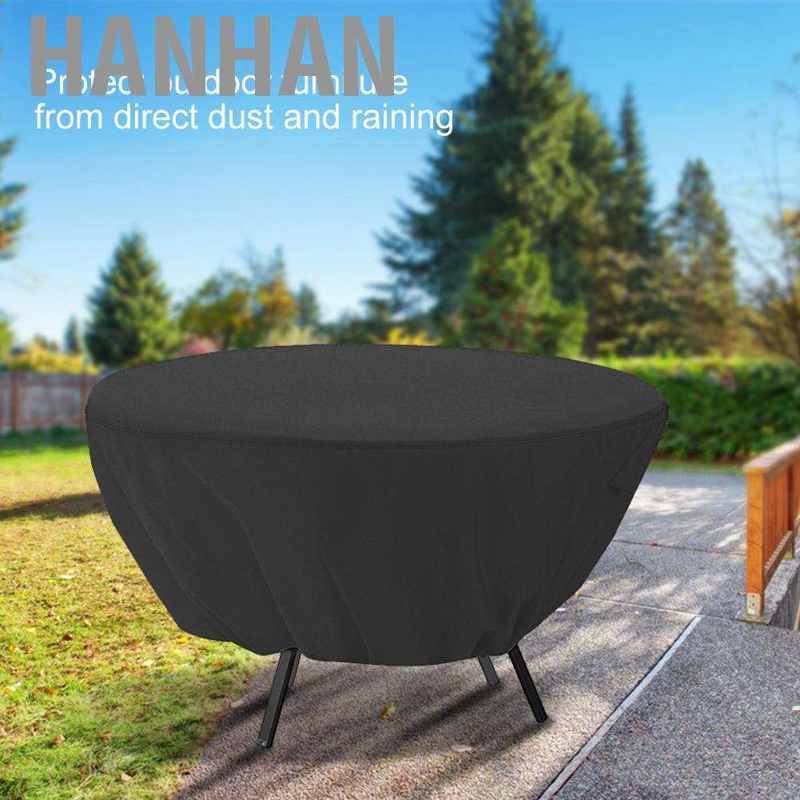 Painted Silver Polyester Round Table Dust Cover Outdoor Waterproof Garden Patio Furniture Covers Shopee Indonesia