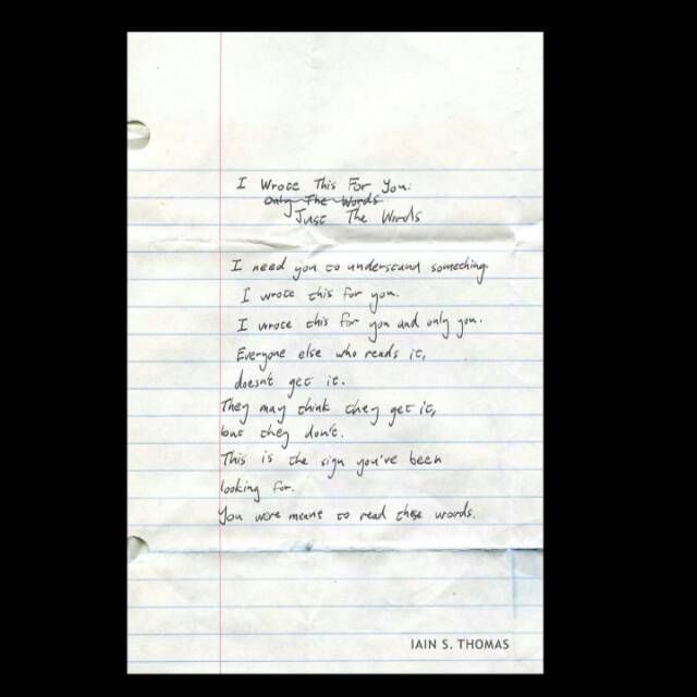 

I Wrote This for You: Just the Words