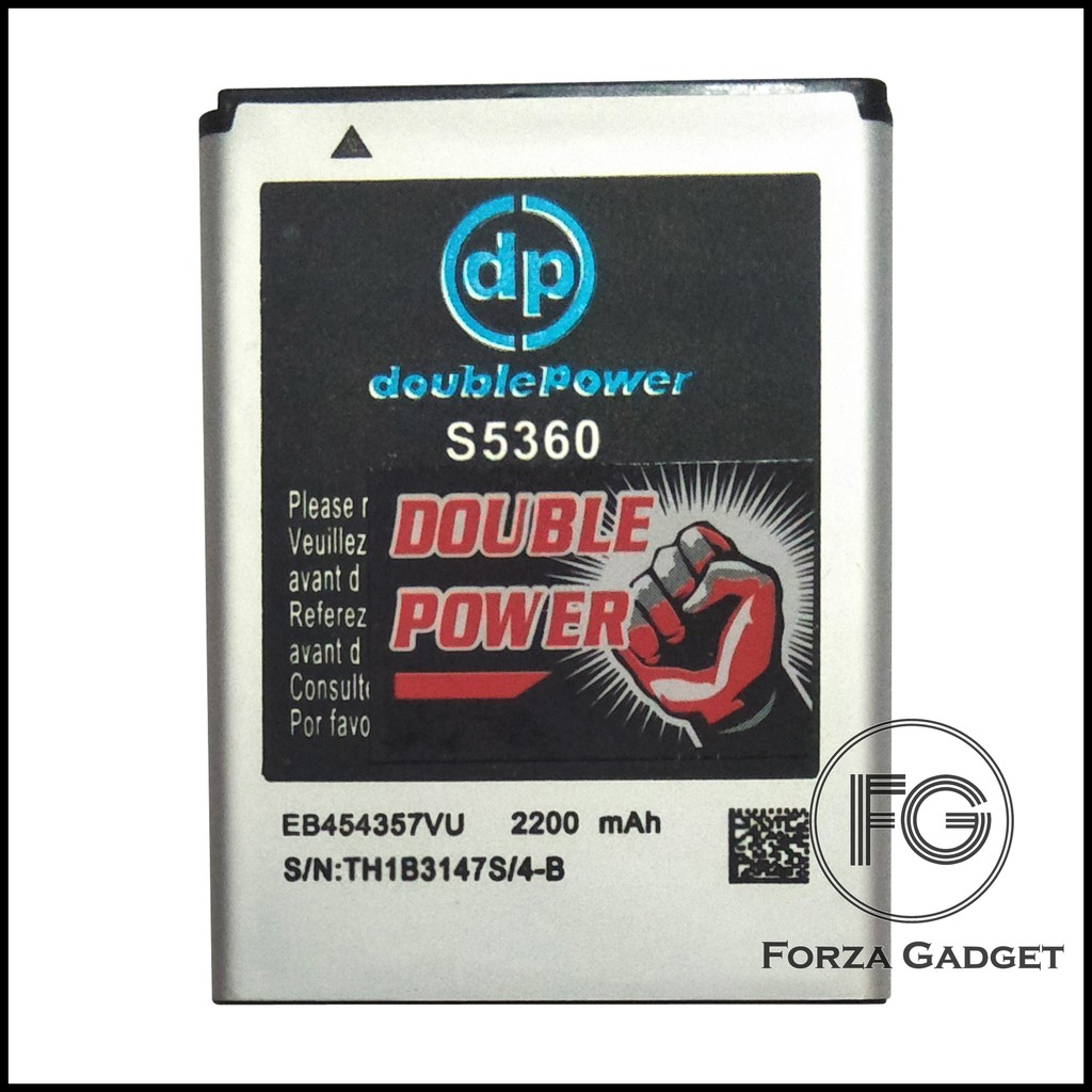 BATTERY DOUBLE POWER SAMSUNG GALAXY YOUNG S5360 S5300 S5380 2200MAH