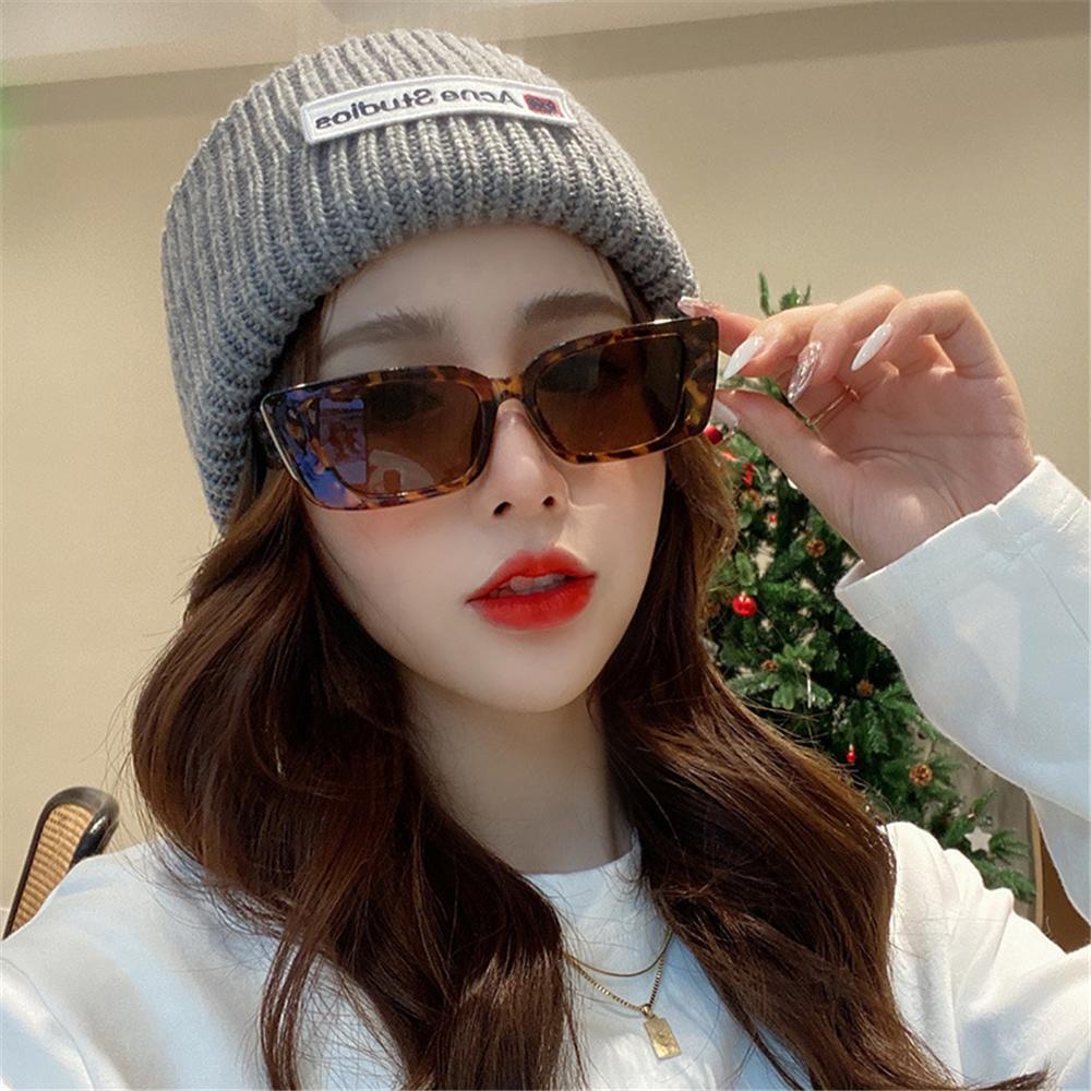 Lily Rectangle Sunglasses Retro Uv400Warna Perlindungan Perlindungan Perlindungan Mengemudi Kacamata