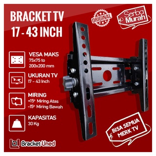 Bracket TV 32 40 43 24 42 14 21 29 17 Inch Cocok Semua Merk Tv 2 Arah Nunduk Dangak Breket Braket tv 43 - 14 inch Universal BU1 SPF1 WB Fasa