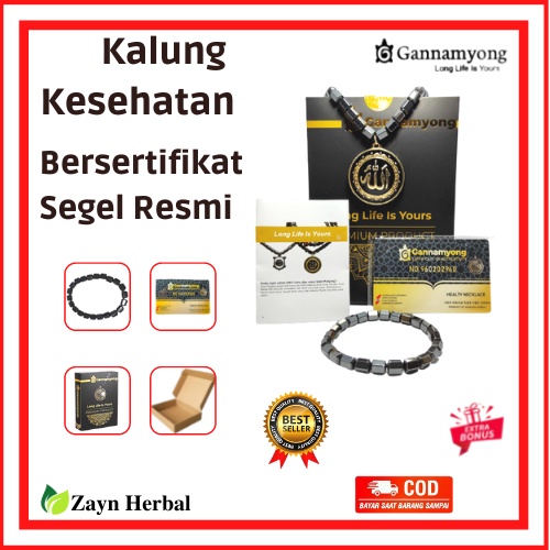 KALUNG KESEHATAN Gannamyong ori 100%  bisa bayar ditempat/COD Kalung kesehatan gannamyong Lafaz Alla