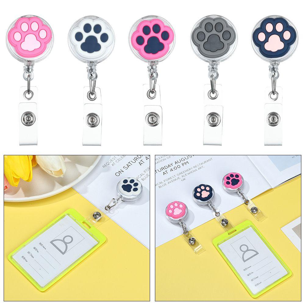 Top Holder Badge Motif Kartun Telapak Kaki Kucing Untuk Perawat