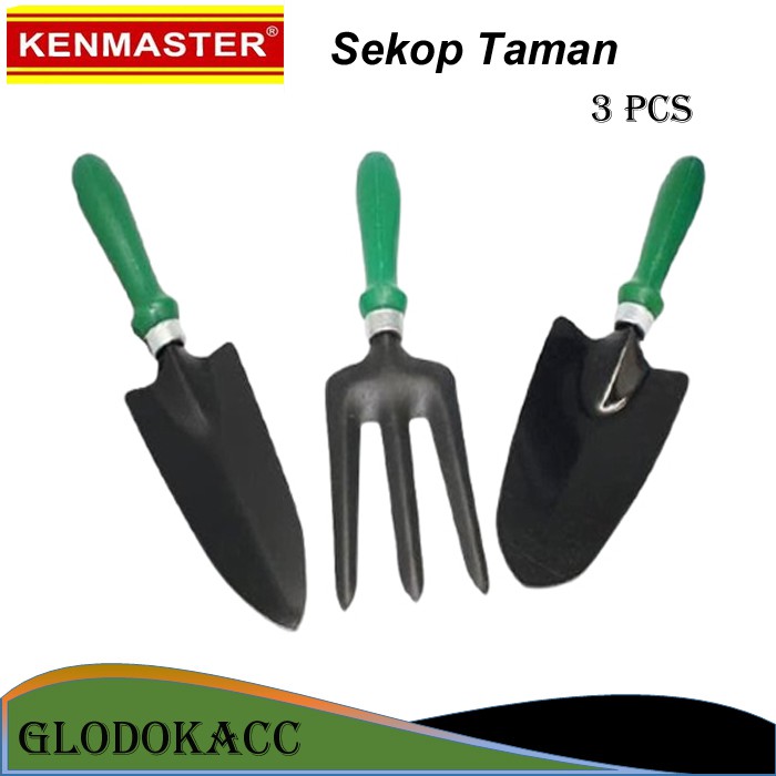 Sekop Taman 3pcs / Garpu Mini / Kenmaster Alat Perkebunan Garden Tools