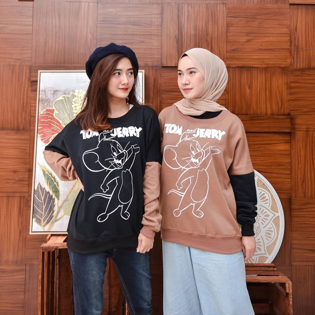 CARTOON SWEASHIRT  II SWEATER CRAWNECK KOMBINASI