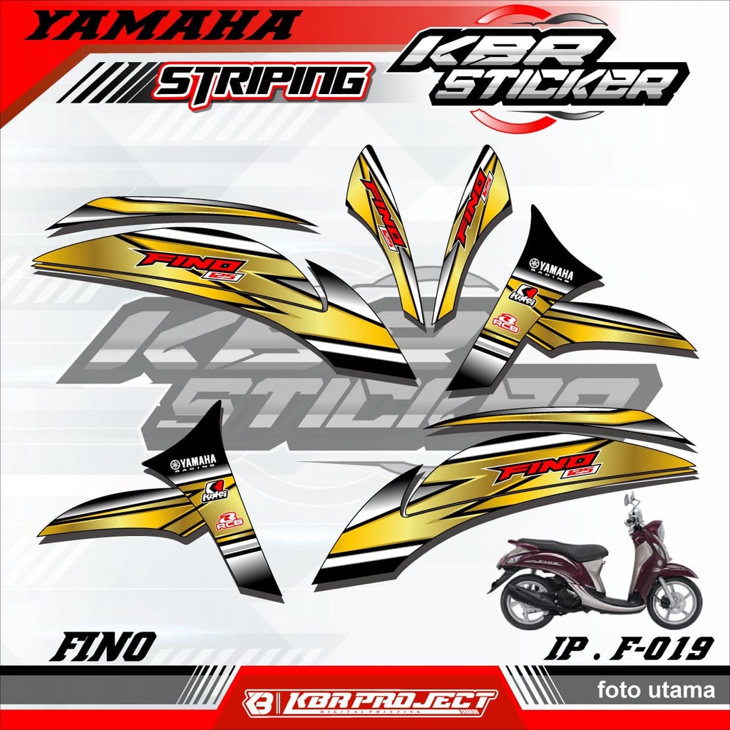 (COD) STICKER STRIPING FINO -  STICKER STRIPING MOTOR FINO.19