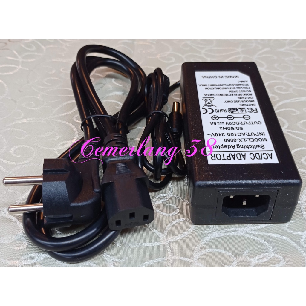 adaptor 5a 9v jack standar + Kabel Power Switching Adapter 9 V 5 A