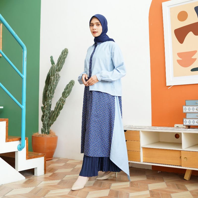 Eleanorre Unaysa Midi Dress Muslim Wanita