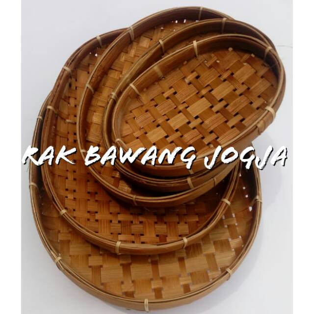 Piring Bambu Oval Piring Bambu Penyetan Piring Bambu Geprek Shopee