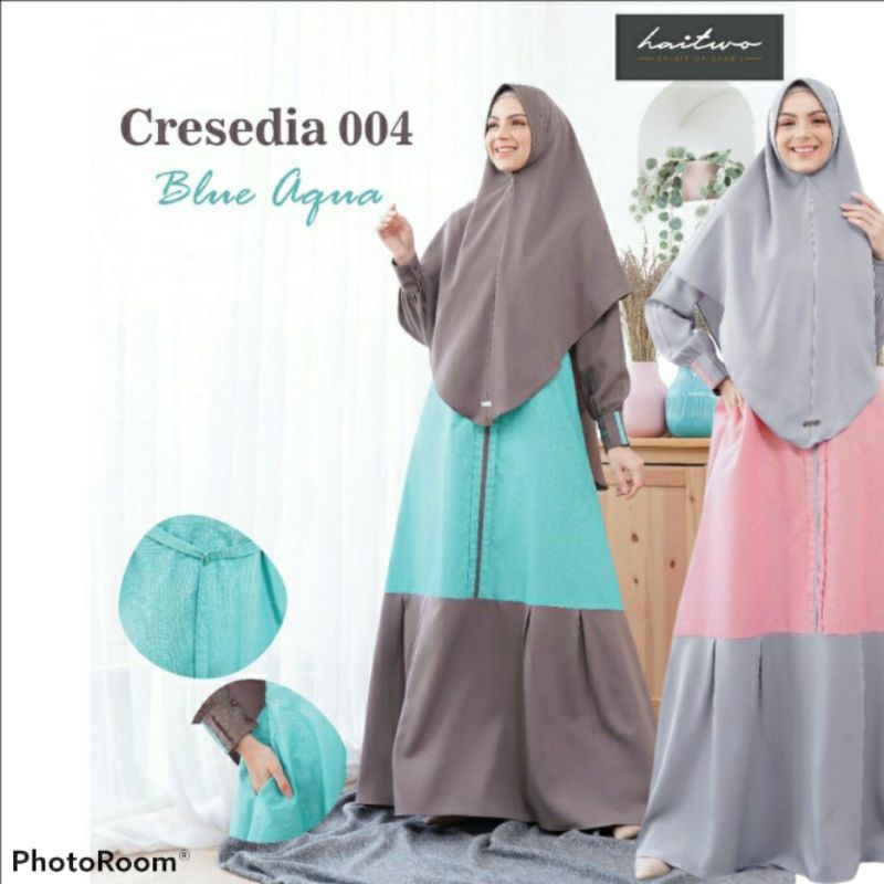 GAMIS CRESEDIA 004 BLUE AQUA &amp; PINK HEART HAITWO