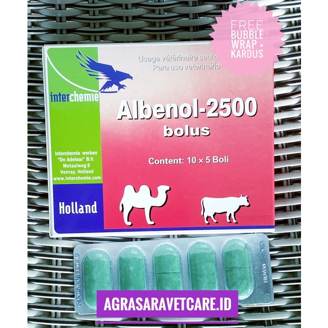 Albenol-2500 Bolus Obat Cacing 1 Bolus Albenol 2500