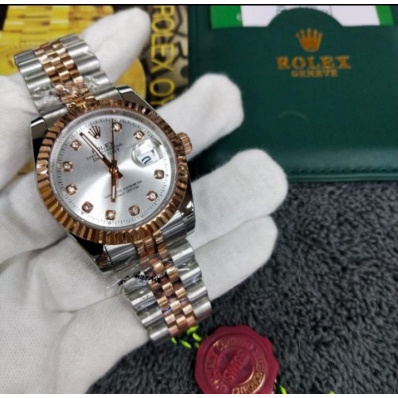 jam tangan pria rolex datejust autometic kaca sapphire super premium Quality