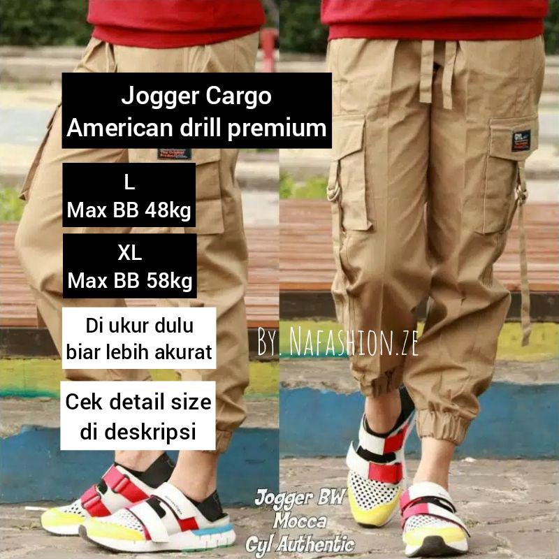 CELANA JOGGER CARGO - CARGO PANTS - CELANA JOGER CARGO TALI - JOGER CARGO XXL