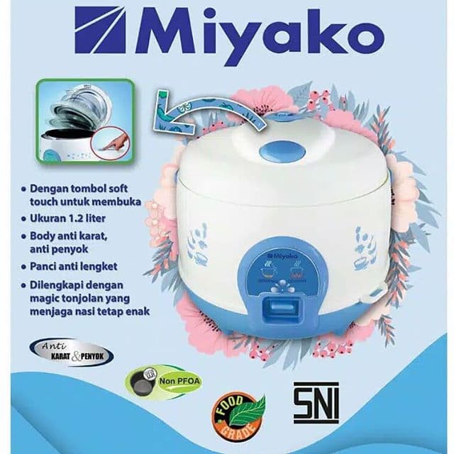 MIYAKO Magic Com 1,2 Liter / Rice Cooker 3in1 MCM 512 C - Garansi Resmi 1 Tahun