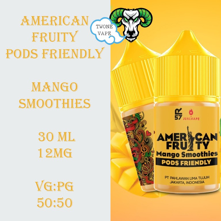 Liquid American Fruity Mango Pods Friendly Not Salt 30ML by Hero57 JV