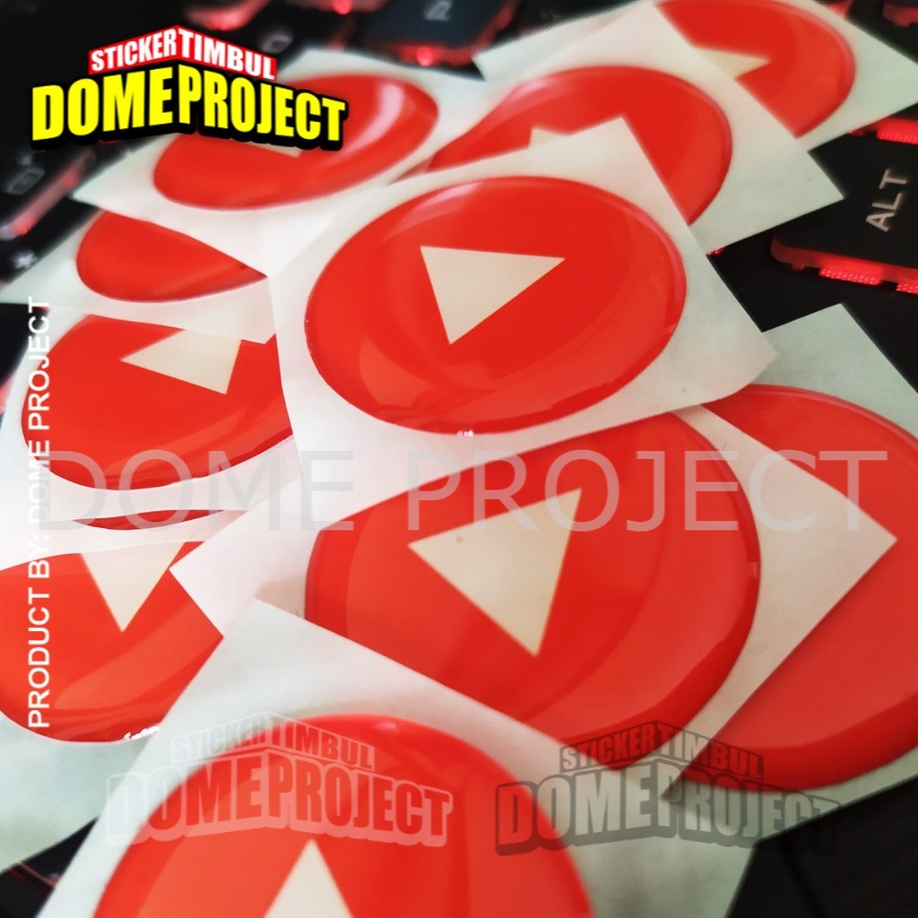 STIKER MOTOR EMBLEM 3D LOGO YOUTUBE KALIPER REM AKSESORIS YAMAHA HONDA SUZUZI KAWASAKI AESTHETIC KEREN