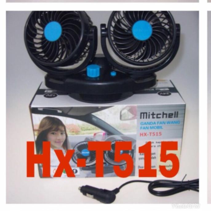 Terbaik Mitchell Hx-T515 12V Dc + Swing Kipas Mobil Double Fan Double Blower Terbaik