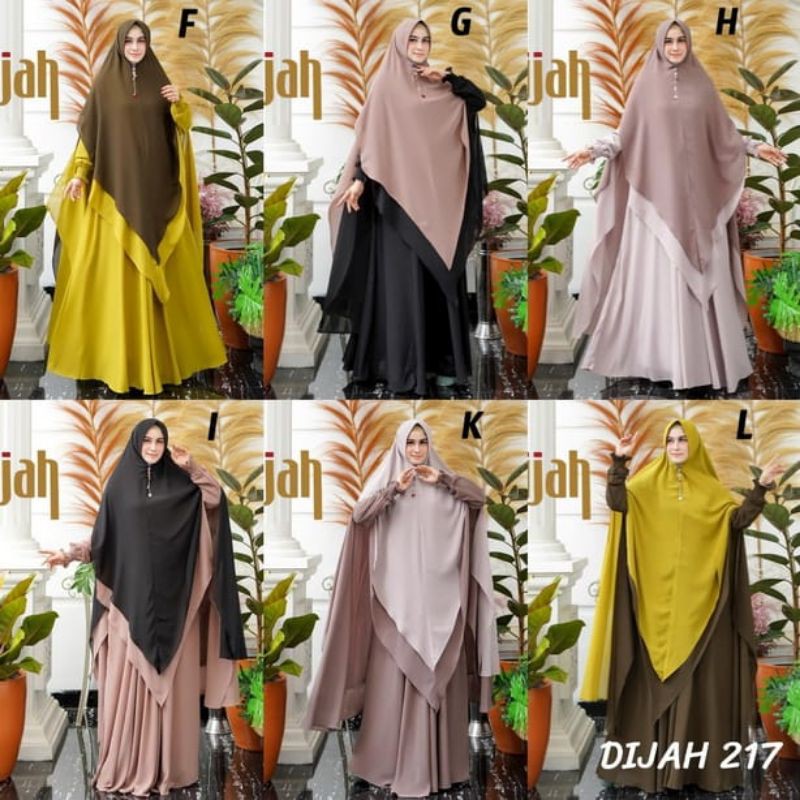 Gamis Set Syar'i Polos Dijah 217 by Dijah
