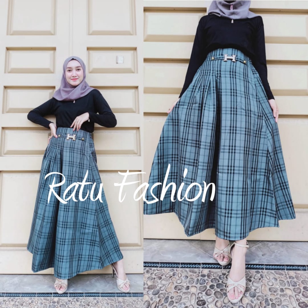 ROK PAYUNG KOTAK/MAXI SKIRT/ROK PAYUNG PANJANG/KLOK LEBAR