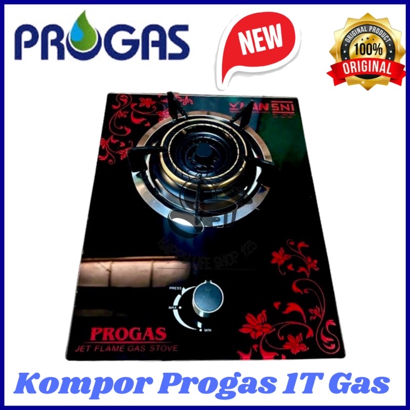 Kompor Kaca PROGAS 1 Tungku Gas / Kompor PROGAS 1 Tungku Gas