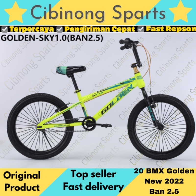 Sepeda BMX 20 Golden Sky 1.0 Ban 2.5 New Product 2022 Good Quality