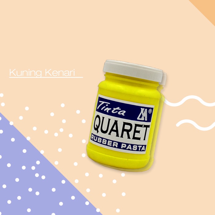 

air-cat- cat sablon quaret warna kuning kenari - 1/4 kg -cat-air.