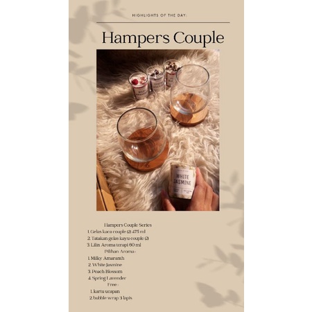 Lilin aroma terapy Hampers pernikahan | kado pernikahan | aniversary | kado ulang tahun | gelas
