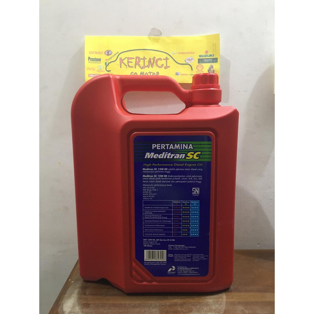 OLI MEDITRAN SC 10L GALON PERTAMINA - OLI DIESEL MEDITRAN SC 15W-40