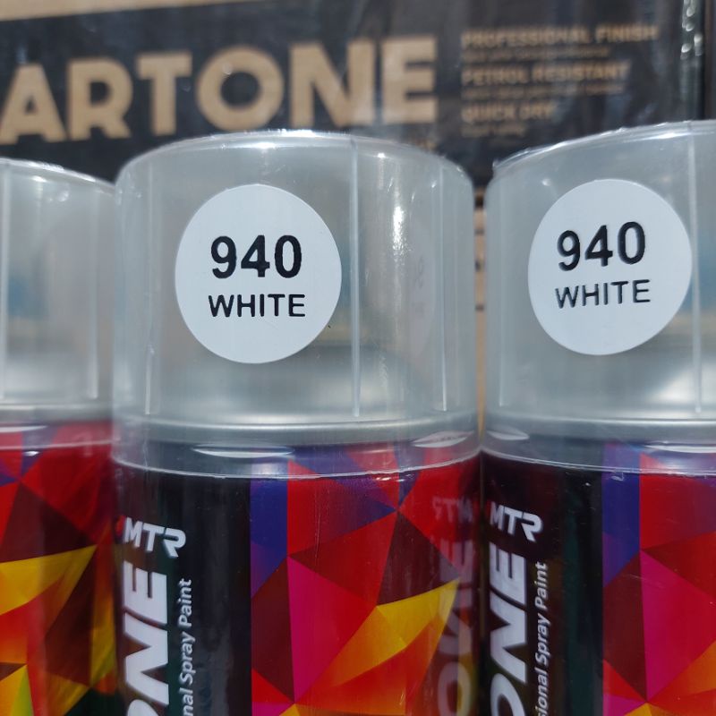 Pilok Pilok Cat Semprot MTR ARTONE Putih White 940 300cc Ukuran Besar Tahan Bensin Semprotan Bisa diputar Miring dan Lurus ( Horizontal dan Vertical)