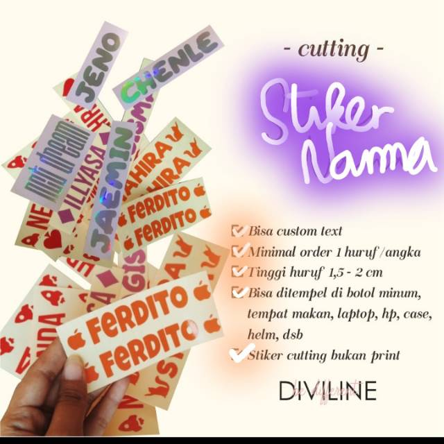 

STIKER NAMA CUSTOM PERHURUF