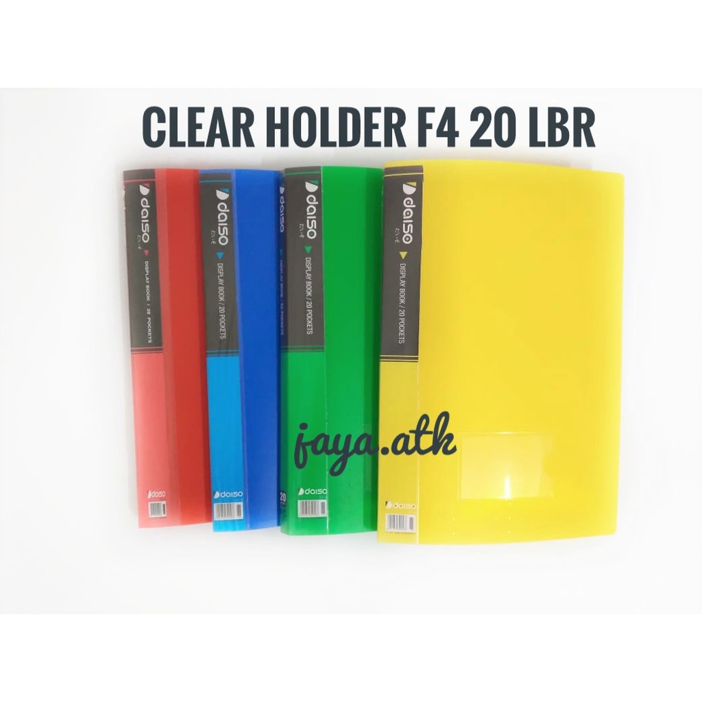 MAP PLASTIK DOKUMEN FOLIO F4 20 LEMBAR CLEAR HOLDER FOLIO F4 DOKUMEN KEEPER DOCUMENT HOLDER