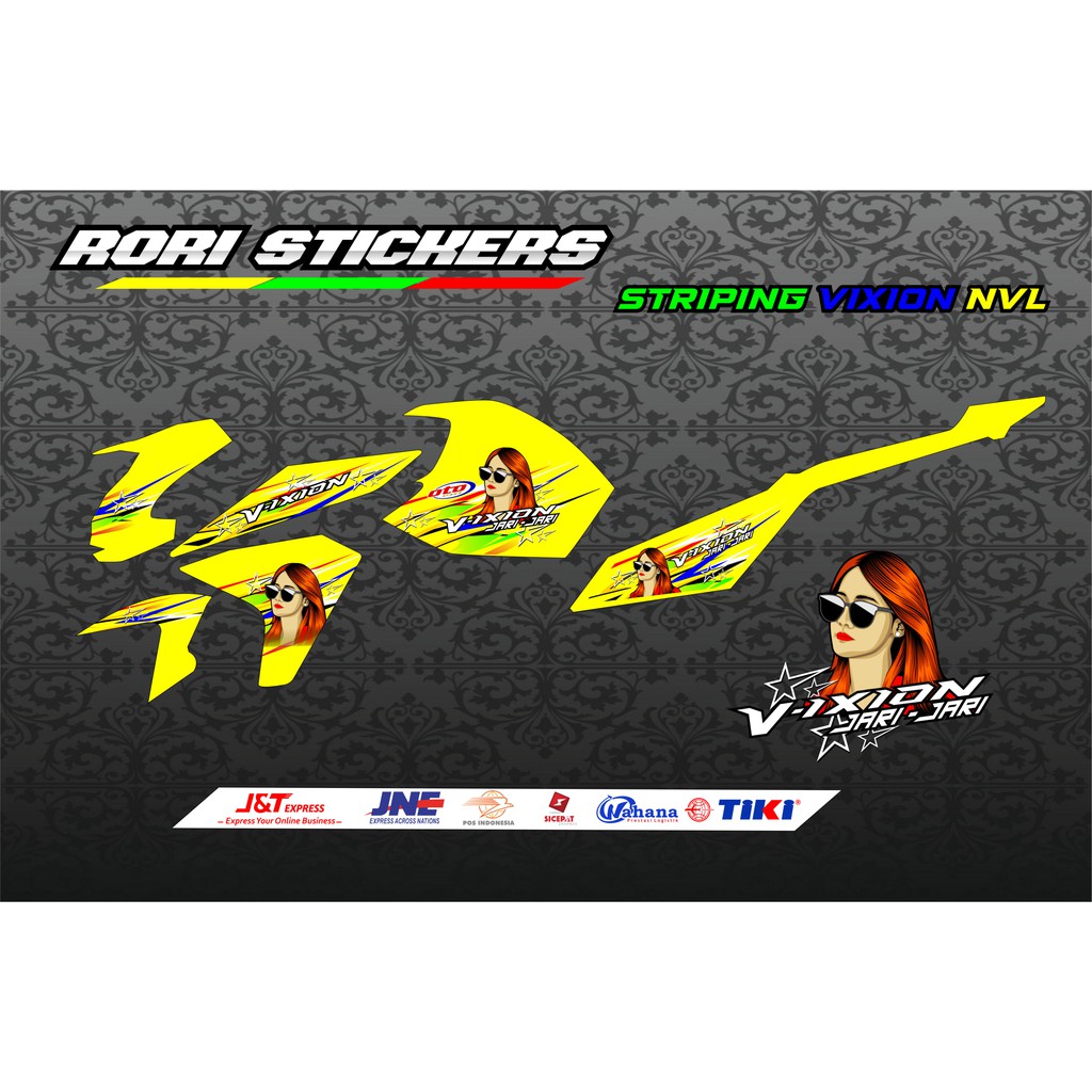 Jual Striping Stiker Variasi Vixion New Jari Jari Modif Indonesia Shopee Indonesia