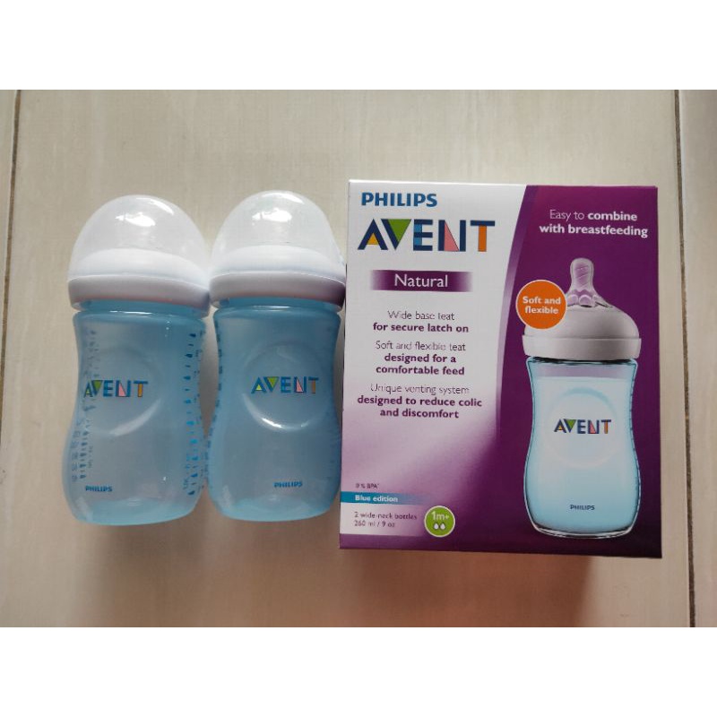 AVENT Botol Susu Natural 260 ml Twin (isi 2 botol)