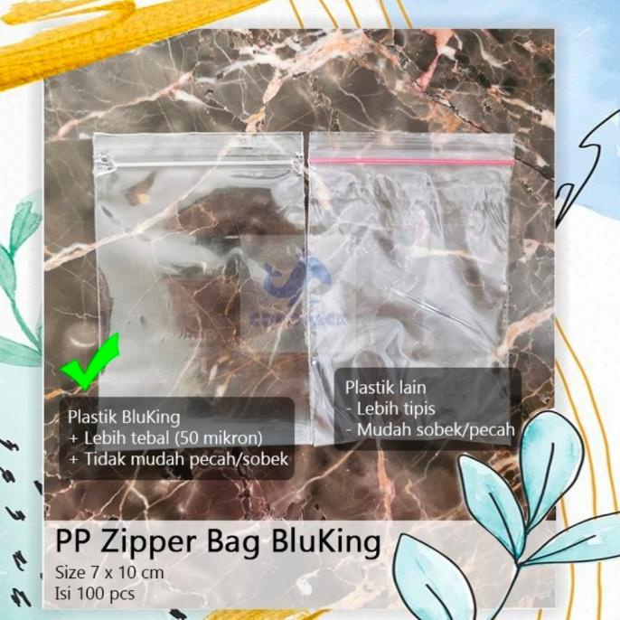 PLASTIK KLIP PP ZIPPER BAG 7X10 CM 100 LEMBAR