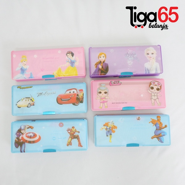 365 PENCIL CASE #40785 Tempat Pensil / Pouch Penyimpanan Besar / Pencil Case Magnet