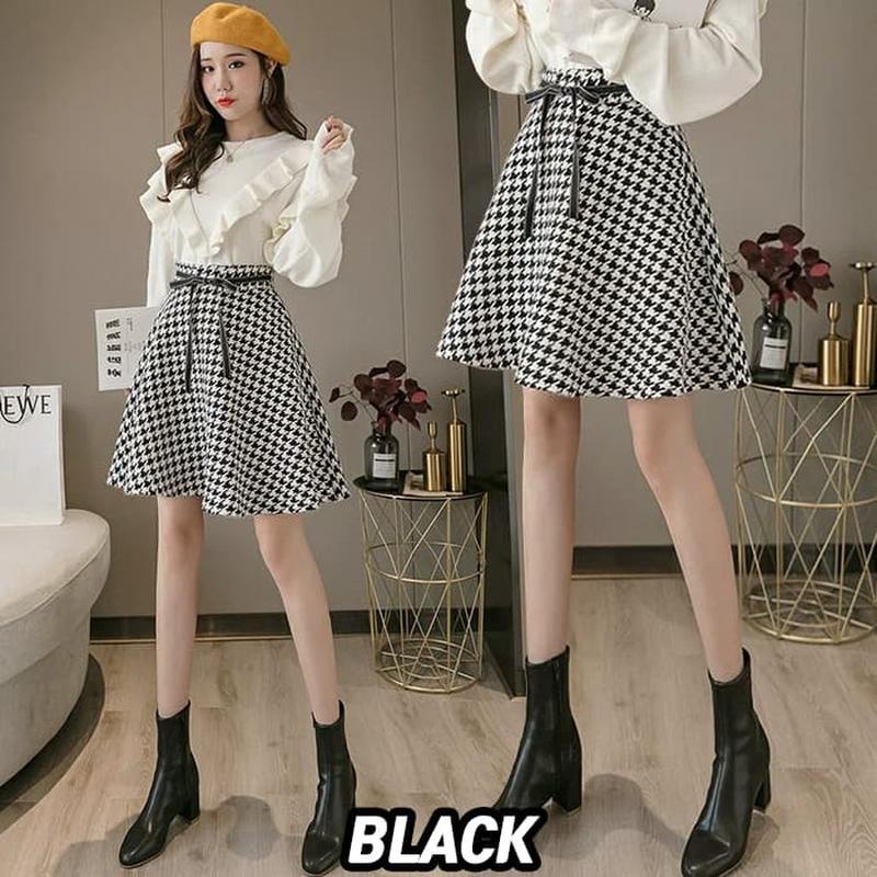 Mini Skirt / Rok Pendek / Rok Kotak Pendek Korea Jepang Ulzzang K Qp46 (#9816 Xl/Xxl/Xxxl)Miss A Ski